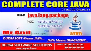 Core Java  javalangpackage  overriding hashCode and equalsObject omethods Part1 [upl. by Sulihpoeht710]