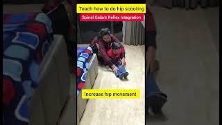 Spinal Galant Reflex integration hip scooting wid full physical prompt [upl. by Anial]