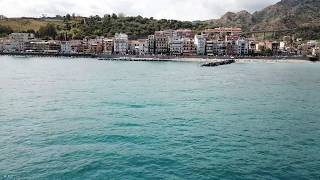 Giardini Naxos drone footage  Sea side resort in Sicily [upl. by Nodyroc22]