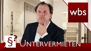 Darf ich meine Wohnung untervermieten  Rechtsanwalt Christian Solmecke [upl. by Eseenaj]