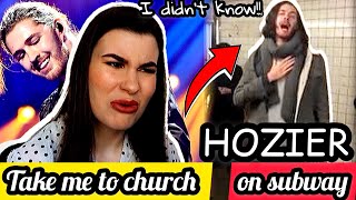 Hozier  Take Me To Church LIVE NYC Subway FIRST REACTION [upl. by Annaor522]