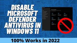 How to Disable Microsoft Defender Antivirus in Windows 11 [upl. by Desberg]