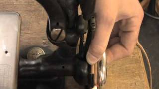 How To Install Antique Singer Sewing Machine Belts [upl. by Aretahs]