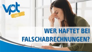 Wer haftet bei Falschabrechnung [upl. by Renaxela]