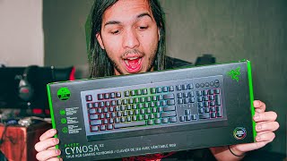 ✔️Chegou TECLADO RAZER CYNOSA V2 Unboxing  Review [upl. by Jaela]