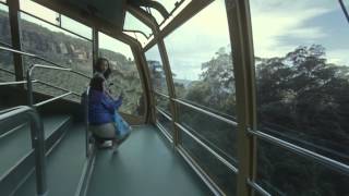 Scenic World Interactive Adventure  Scenic Cableway down to Jamison Valley [upl. by Lothario]