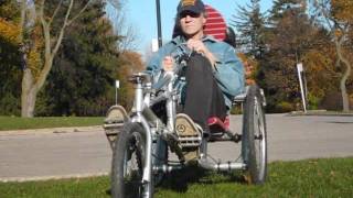 Modular recumbent trike Driving [upl. by Eldrida651]