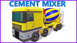 Cement Mixer Cartoon Video  Concrete Mixer Truck Toys for Children  Toy Trucks Kids Show [upl. by Seto]