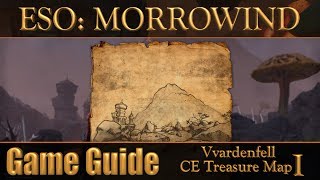 ESO Morrowind Vvardenfell CE Treasure Map I  The Elder Scrolls Online Treasure Location [upl. by Mcmurry]