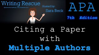 Citing Sources with More than One Author in APA Style 7th edition Episode 2 [upl. by Aneehsak]