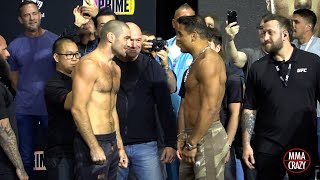 UFC 302 Sean Strickland vs Paulo Costa Weigh in Face Off [upl. by Atimad421]