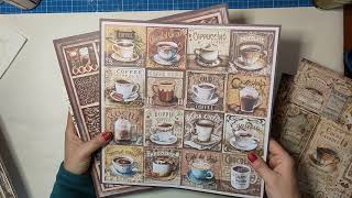 Kleine Junkjournal Idee Buchumschläge Stamperia Coffee amp Chocolate  meine Überlegungen deutsch [upl. by Nichola769]