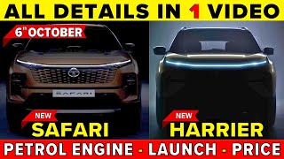 Tata Harrier 2023 amp Tata Safari 2023  Price  Petrol Engine  Safety  Launch Date  Review 🔥 [upl. by Eldnik]