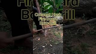 Coconut Fiber Fire Board Bow Drill that makes fire [upl. by Calore245]