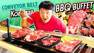 CONVEYOR BELT Korean BBQ BUFFET amp BEST HIDDEN GEM Restaurant in Las Vegas [upl. by Enela968]