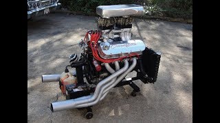 454 BIG BLOCK CHEVY START UP ON STAND CRAZY CAM OPEN HEADERS WOW [upl. by Lynett996]