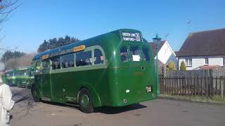 Leyland TF FJJ774 Preserved TF77 Greenline Coach Seen Departing North Weald Station [upl. by Llevron]