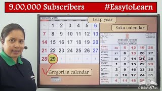 Gregorian and Saka Calendar  Difference  Almanac  Class 4  CBSE  NCERT  ICSE [upl. by Pinette386]