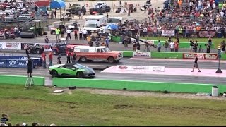 Lamborghini vs FARM TRUCK DRAG RACE  STREET OUTLAWS [upl. by Ethelred]