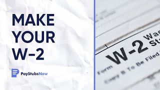 Instant W2 Form  Make your W2 form with Pay Stubs Now generator [upl. by Ettenav]