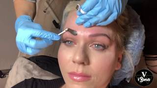 Combination Brows  Microblading  Microshading  The Process  ViBrows [upl. by Guod]