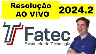 FATEC 20242 RESOLUÇÃO FATEC 20242 GABARITO FATEC 20242 [upl. by Britt]