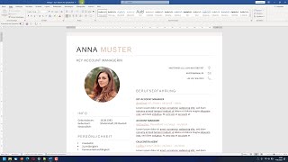 Lebenslauf schnell erstellen Einfache Gestaltung mit Vorlagen – WordTutorial [upl. by Leizar]