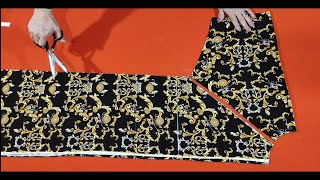 Sew in 10 Minutes 💥Only 150 ×150 cm fabric 💥The Easiest Dress Cutting and Sewing [upl. by Eerazed]