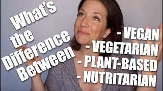 Whats the Difference Between Vegan Vegetarian PlantBased and Nutritarian [upl. by Delfine14]