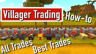 Villager Trading  ALL Trades BEST Trades INFO  Minecraft [upl. by Odlanier683]