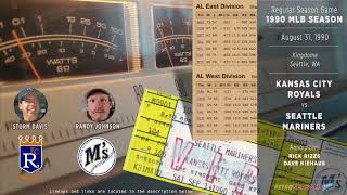 1990Aug31 • KCRSEA • Kansas City Royals vs Seattle Mariners  Classic Baseball Radio Broadcast [upl. by Carver]