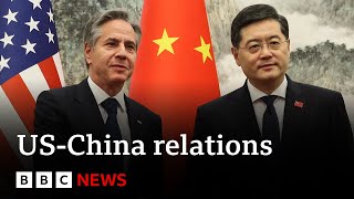 US Secretary of State Antony Blinken begins meetings in China – BBC News [upl. by Atteuqahc]