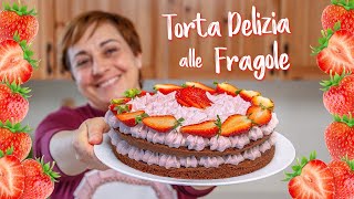 TORTA DELIZIA ALLE FRAGOLE Ricetta Facile  Fatto in Casa da Benedetta [upl. by Sedruol]