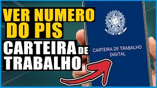 COMO VER o NUMERO do PIS na CARTEIRA de TRABALHO DIGITAL MUITO FACIL pelo APLICATIVO no CELULAR [upl. by Recha]