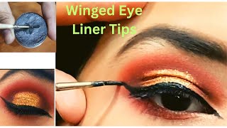 winged eyeliner for hooded eyes eyeliner tips beautify with jasmine [upl. by Ekeiram]