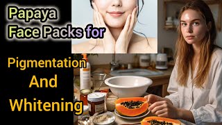 Papaya face Pack For Pigmentation and WhiteningOpen Pores treatment [upl. by Chow]