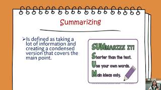 SUMMARIZING AND RESTATING INFORMATION [upl. by Oxford]