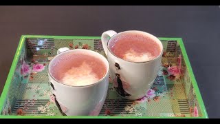 Kashmiri Sheer Chai  Traditional Kashmiri Pink Tea  Kashmiri Noon Chai  Namkeen Chai [upl. by Ixel14]