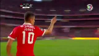 Goal  Golo Jonas Benfica 20 Guimarães Liga 1718 28 [upl. by Rettig]