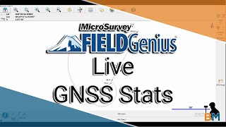 MicroSurvey FieldGenius How To Live GNSS Statistics  Bench Mark [upl. by Winser]