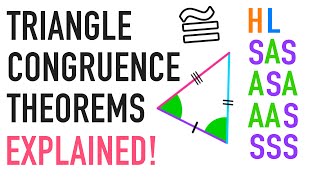 Triangle Congruence Theorems Explained ASA AAS HL [upl. by Normi]