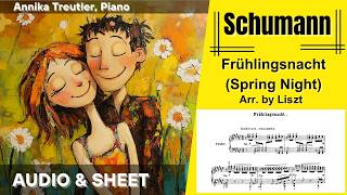 Romantic Love song Frühlingsnacht Spring Night lied von Robert Schumann arr Liszt  Score Video [upl. by Longawa626]