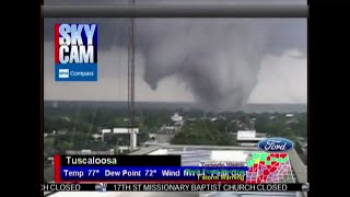 Tuscaloosa EF4 Tornado April 27 2011 James Spann Jason Simpson ABC3340 SkyCam Coverage [upl. by Ferreby]