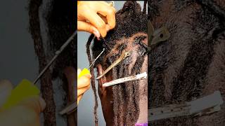 How to interlock locs with a crochet needle  Loc Maintenance [upl. by Austin936]