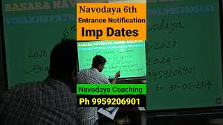 Navodaya 6th entrance 20242025 notification details jnvst 2024 [upl. by Sarette259]