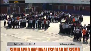 Simulacro nacional escolar de sismo en SJM [upl. by Chew438]