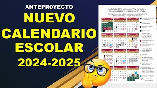 Nuevo Calendario escolar 20242025 SEP anteproyecto [upl. by Hein313]