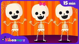 Skeleton Dance amp More Halloween Songs  15 min Comp  The Kiboomers Kids Songs amp Nursery Rhymes [upl. by Cassady]