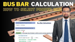 Busbar Size Calculation  Electrical Busbar load calculation [upl. by Seigel939]