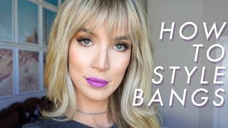 HOW TO BLOW OUT amp STYLE BANGS  THE EASY WAY  LeighAnnSays [upl. by Nawad46]